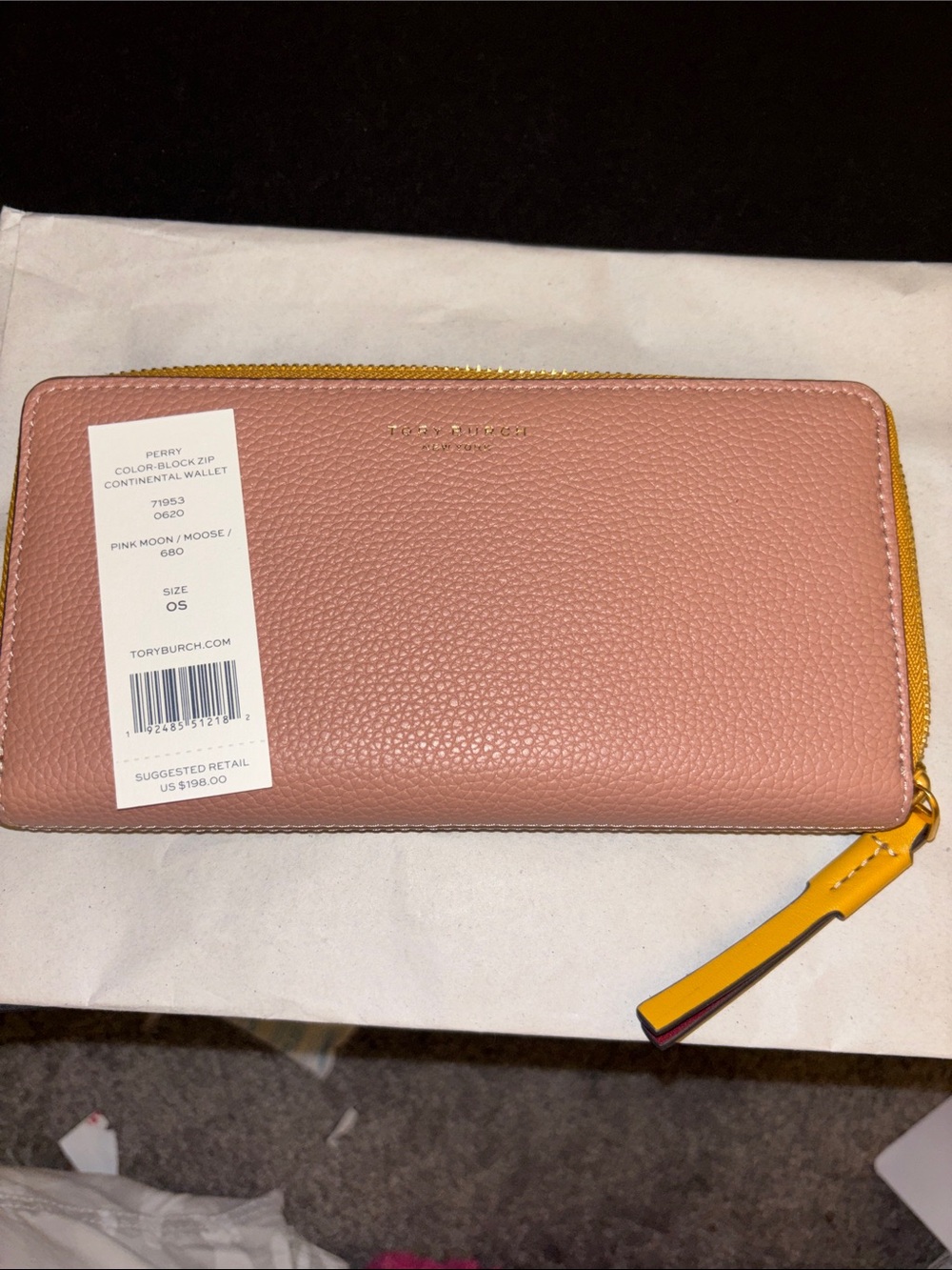 Tory Burch color blockContinental Zip Wallet